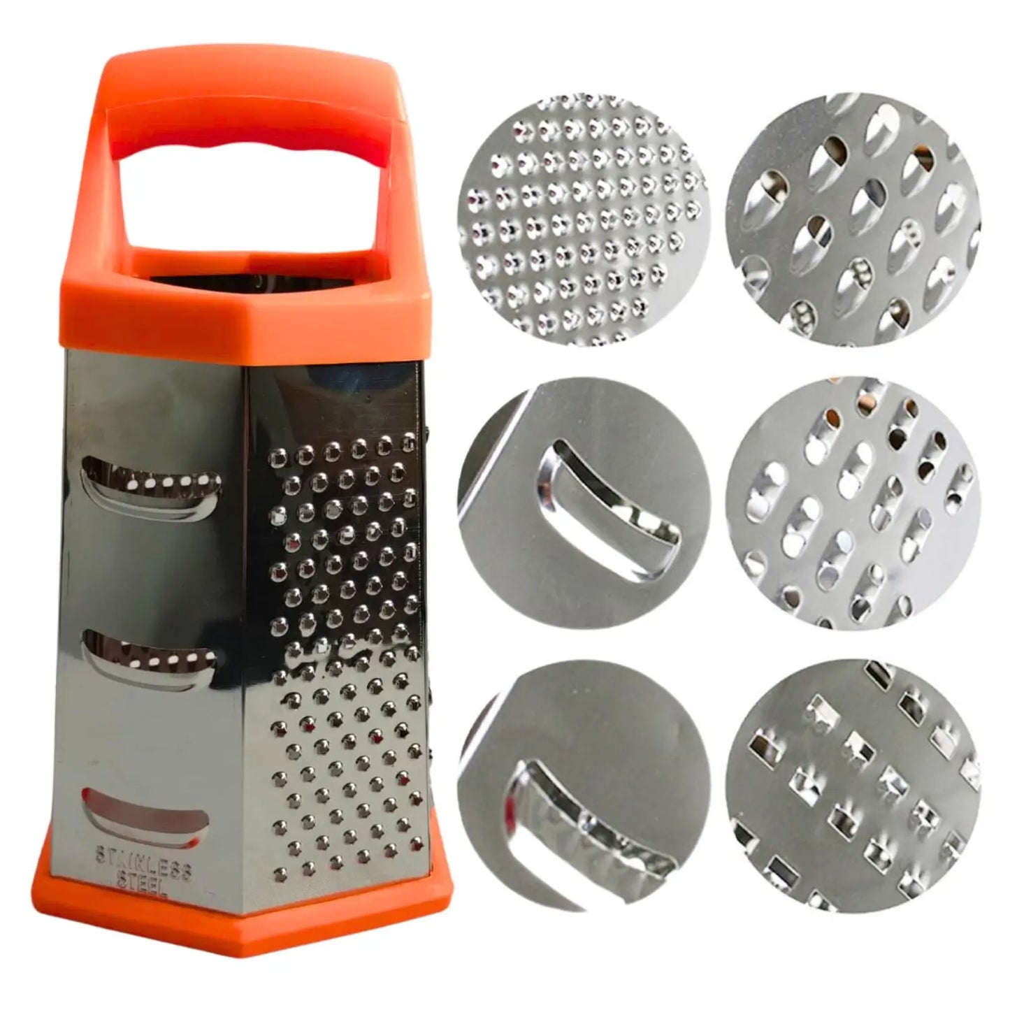 Ralador de Legumes Multifuncional Manual – Fatiador de Batata com 6 Lados para Cozinha Doméstica