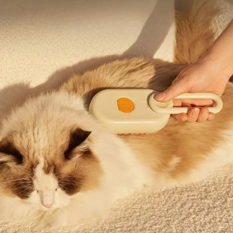 Escova Elétrica para Cães e Gatos – Escova a Vapor para Massagem, Tosa e Remoção de Pelos