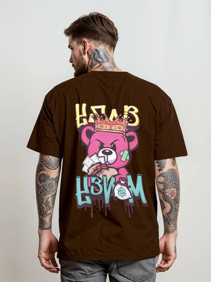 Men's Streetwear T-shirt Unisex Bear Money Shirt