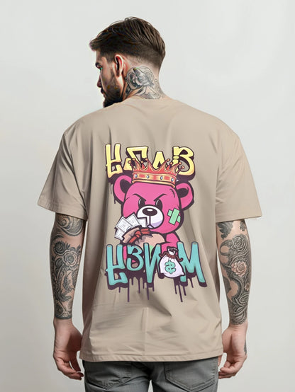 Men's Streetwear T-shirt Unisex Bear Money Shirt