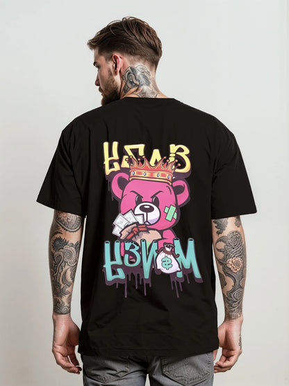 Men's Streetwear T-shirt Unisex Bear Money Shirt