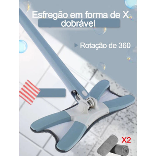 Mop Tipo Borboleta com Cabo Reto e Base Plana 360°