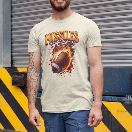 Men's Basic T-shirt GuGi Ball American Football Premium Missile 100% Cotton