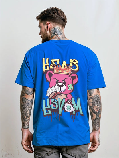 Men's Streetwear T-shirt Unisex Bear Money Shirt