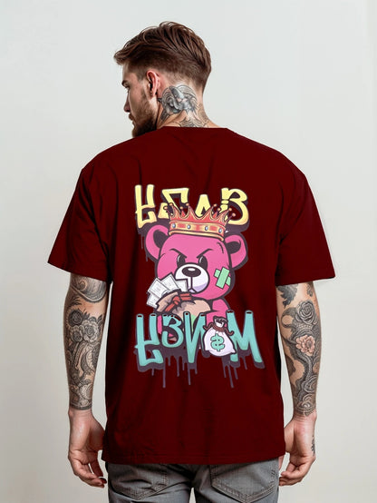 Men's Streetwear T-shirt Unisex Bear Money Shirt