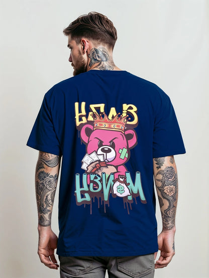 Men's Streetwear T-shirt Unisex Bear Money Shirt