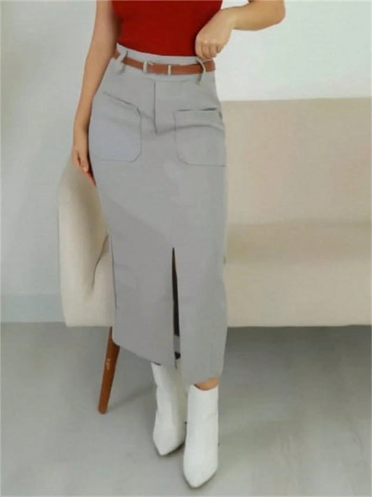 A-Lows A & L Saia Feminina Tailor Longa Com Anel Aberto (P ao GG) 17 Cores