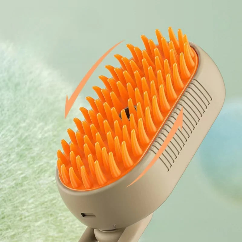 Escova Elétrica para Cães e Gatos – Escova a Vapor para Massagem, Tosa e Remoção de Pelos