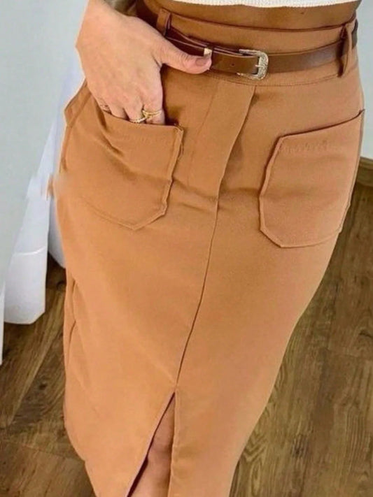 A-Lows A & L Saia Feminina Tailor Longa Com Anel Aberto (P ao GG) 17 Cores