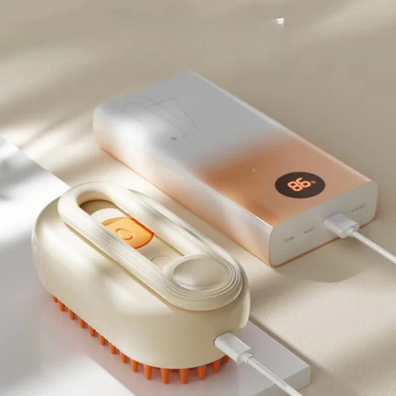 Escova Elétrica para Cães e Gatos – Escova a Vapor para Massagem, Tosa e Remoção de Pelos