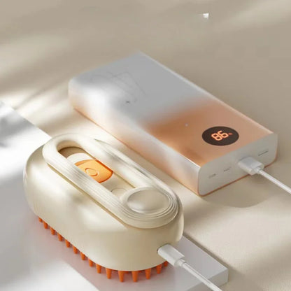 Escova Elétrica para Cães e Gatos – Escova a Vapor para Massagem, Tosa e Remoção de Pelos