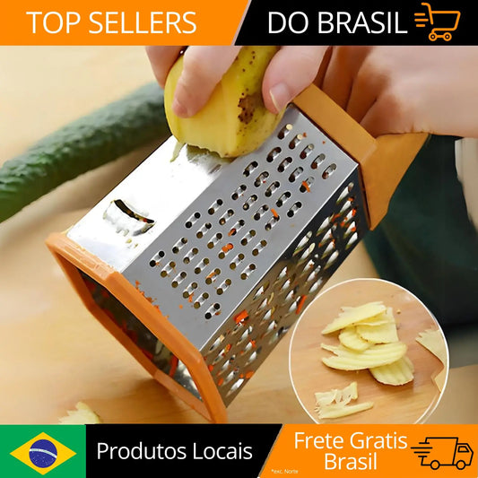 Ralador de Legumes Multifuncional Manual – Fatiador de Batata com 6 Lados para Cozinha Doméstica