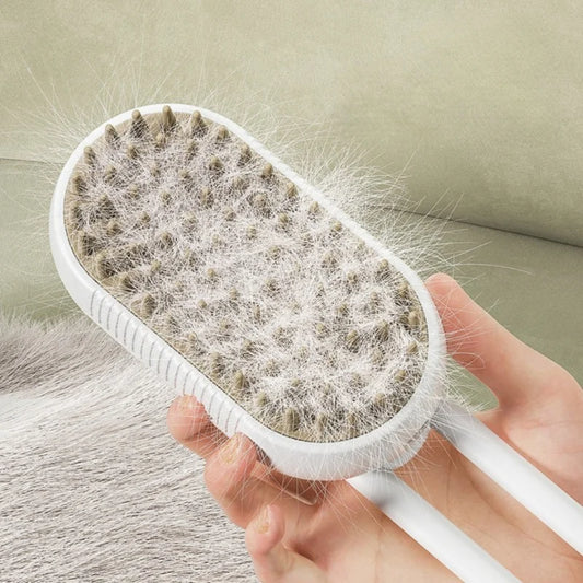 Escova Elétrica para Cães e Gatos – Escova a Vapor para Massagem, Tosa e Remoção de Pelos