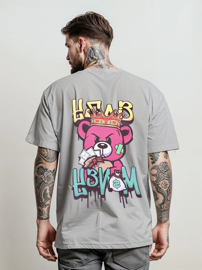 Men's Streetwear T-shirt Unisex Bear Money Shirt